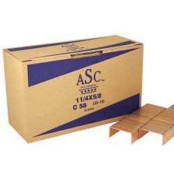 Ample Supply 1 1/4X5/8-ASC Carbon Staple, 1-1/4 in Crown Width, 5/8 in Leg Length